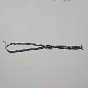 Black and Silver Chain Necklace, OS